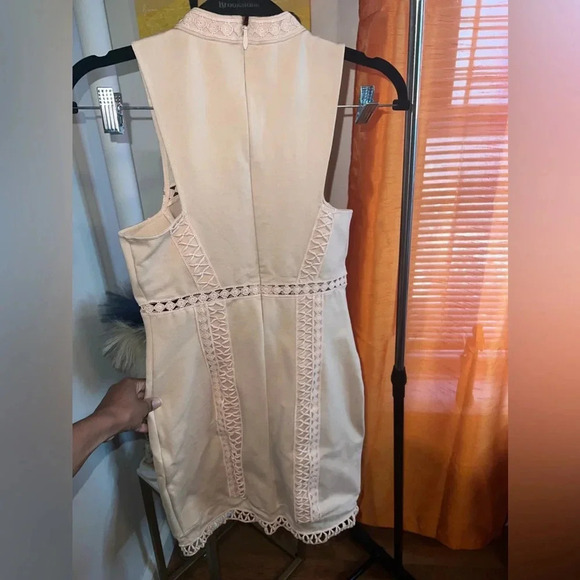 Free People Tan Knit Mini Dress size XS - Picture 4 of 7